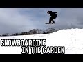 現役プロスノーボーダーが庭でスノーボードしてみたら…大爆笑の結果に！？【スノーボードクロス】【SBX】【SX】【フリーラン】【カービング】【庭スノーボード】【畑スノーボード】