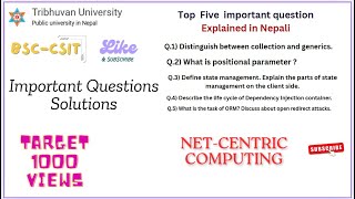 Net-centric Computing Important questions  2082  || Part-2  #bsc_csit