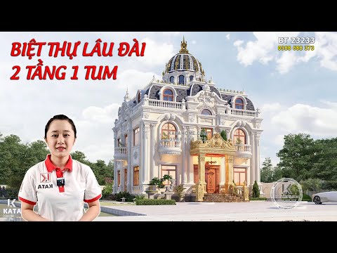 Mẫu thiết kế biệt thự 2 tầng 1 tum tân cổ điển đẹp tại Thanh Hóa | Katahome