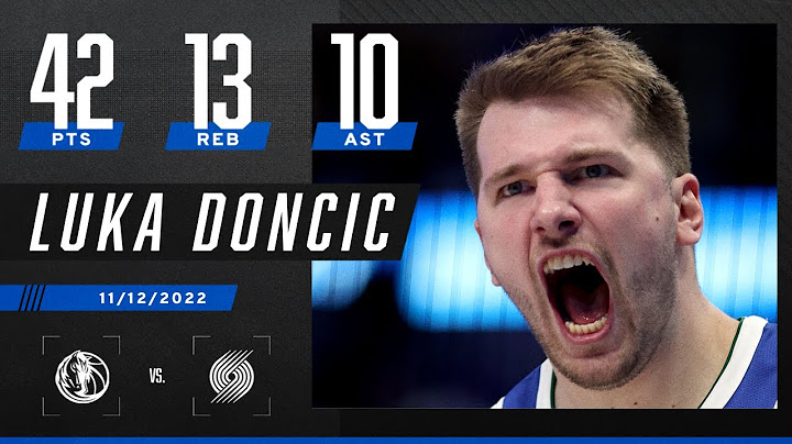 Luka Doncic drops a 42-point TRIPLE-DOUBLE in Mavs' win over the Blazers