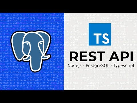 Nodejs, PostgreSQL & Typescript, REST API CRUD