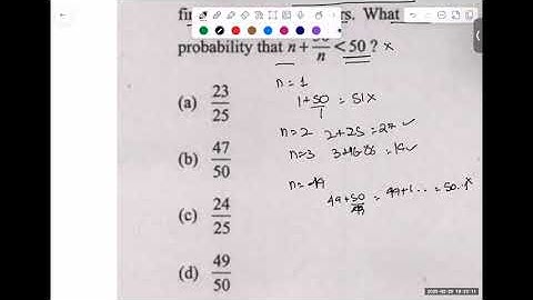 A natural number n is chosen from the first 50 natural numbers.What is the probability that n 50/n ?