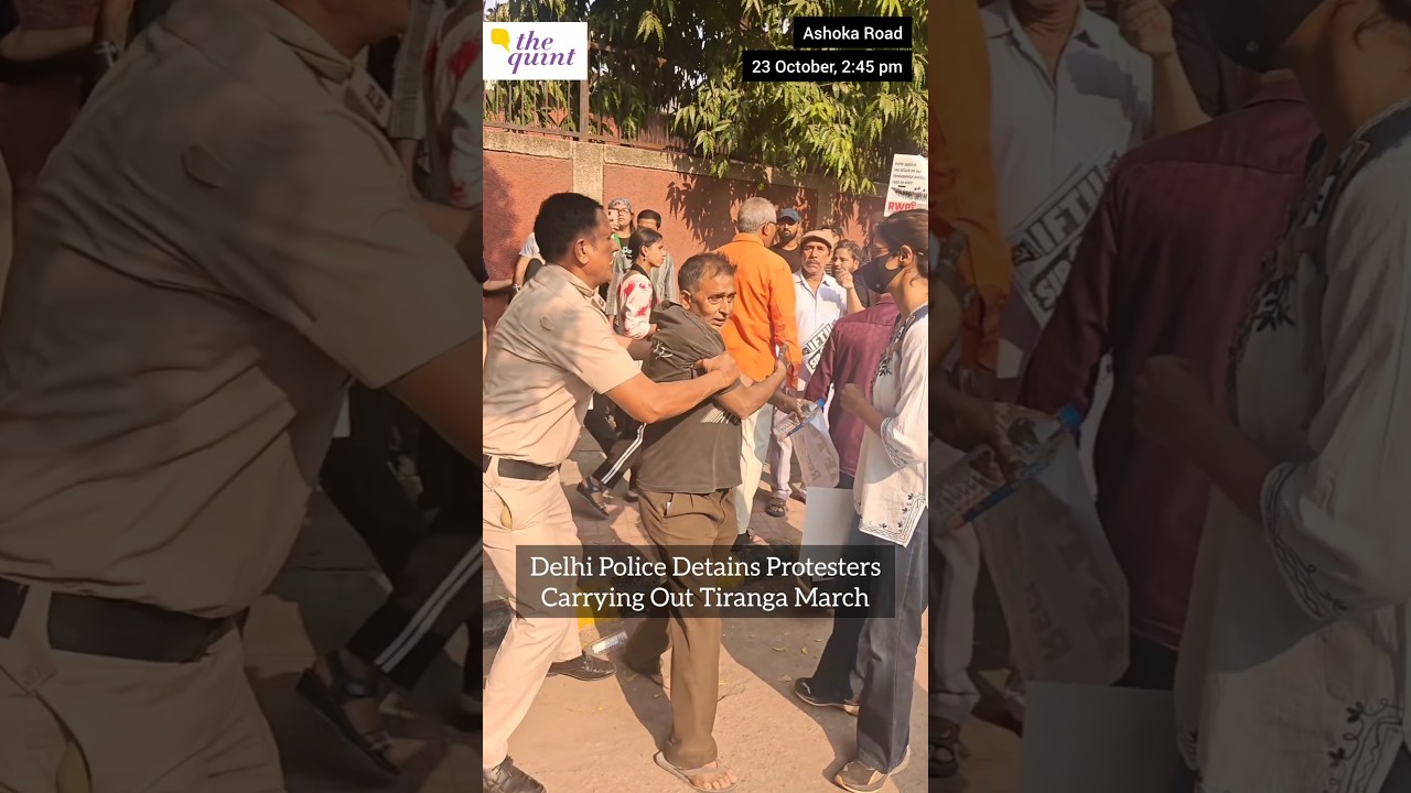 Delhi Police Detains Protesters During Tiranga March Against SIR, Gyanesh Kumar