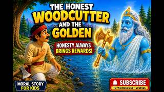 The Honest Woodcutter and the Golden Axe | Moral Story for Kids