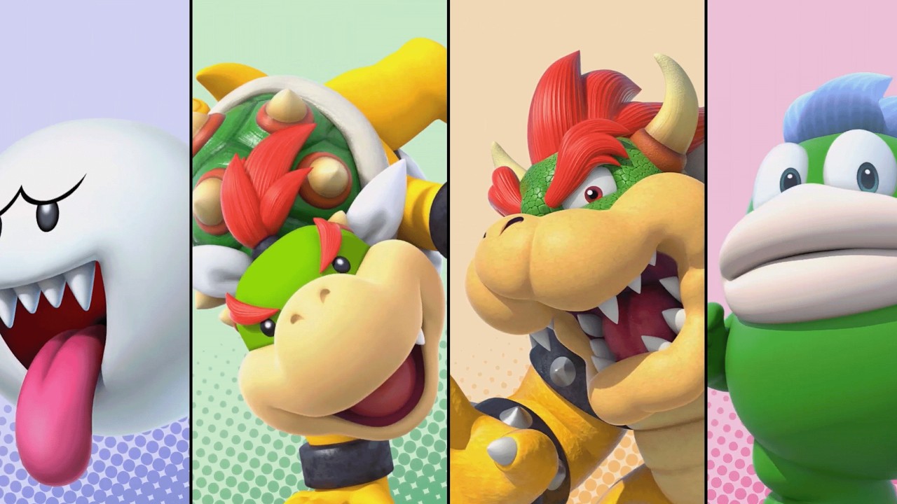 Super Mario Party Jamboree - Bowser vs Bowser Jr. vs Boo vs Spike - Western Land