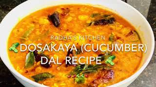 DOSAKAYA (cucumber) Dal Recipe-by Radha Lagadapati 