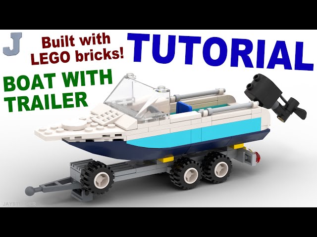 Etna Forsømme Lille bitte LEGO Boat With Trailer How To Build Tutorial - YouTube