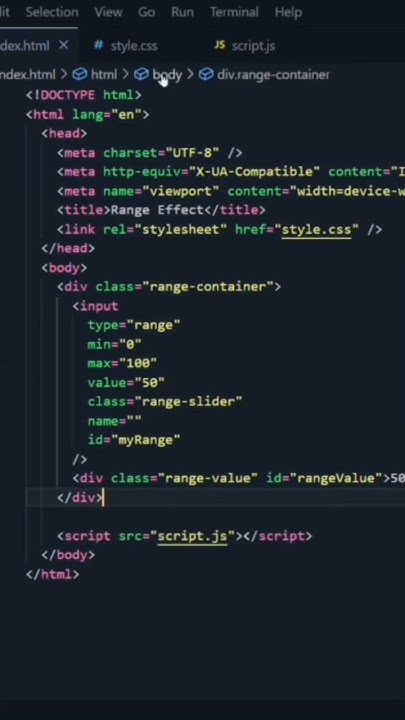 Create Range Effect #shorts #programming #html #animation #effects # ...