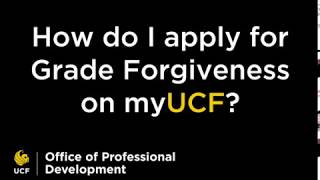 How to Apply for Grade Forgiveness
