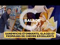 Des sandwichs étonnants, des glaces et fromages de chèvre excellents.