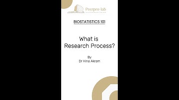What is research process? Biostatistics -101 #research  #peerpro-lab #researchprocess