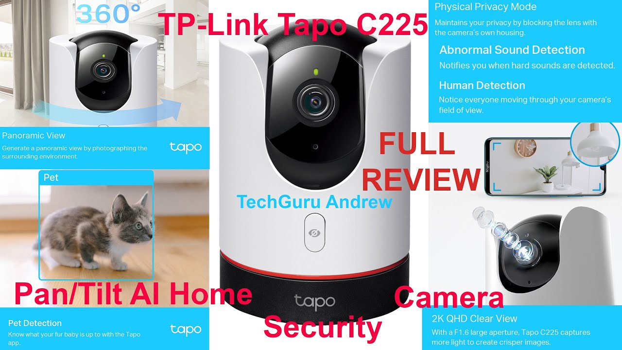 Tapo C225 - IA Cámara Vigilancia 360°, 2K QHD,Inteligente de IA