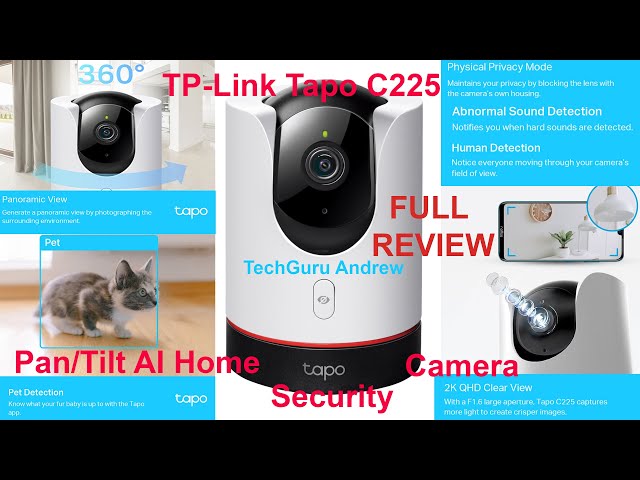 TP-Link Tapo C225 Pan/Tilt AI Home Security Wi-Fi Camera