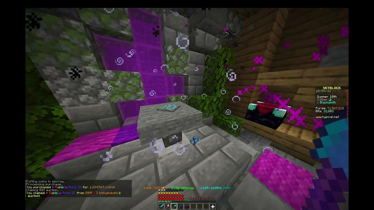 POV enchant rune Hypixel Skyblock YouTube