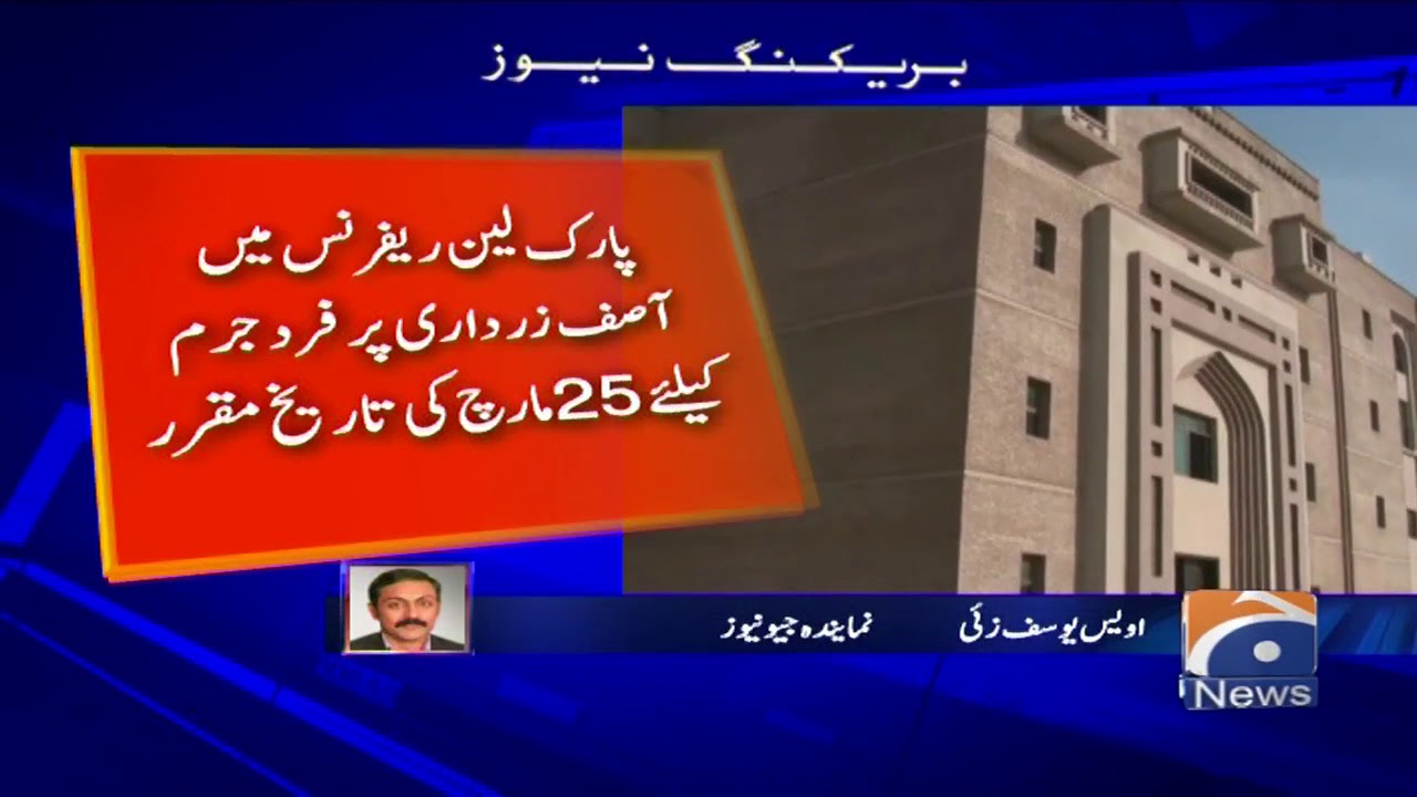 Park Lane reference mein Asif Zardari Par fard jurm ke liye 25 March ki tareekh muqarrar