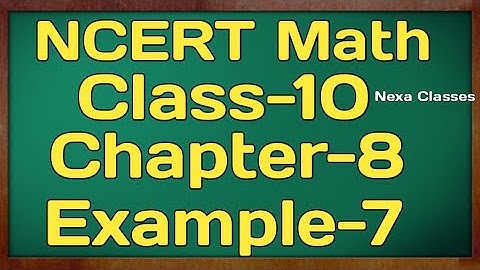 Example 7 Chapter 8 (Trigonometry) Class 10th Math