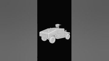 Military Police Humvee 3D model animation #shorts