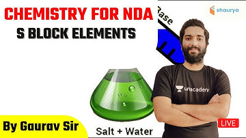 S Block Elements | Target NDA 2021 | Gaurav Sir