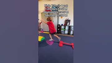 Ninja Tots (3-4yrs) 3 days a week! #ninjawarrior #americanninja #americanninjawarriorjunior
