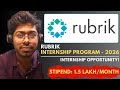 Rubrik Internship Program - 2026 | Open To All | Free Resources | Complete Guide | Software Engineer