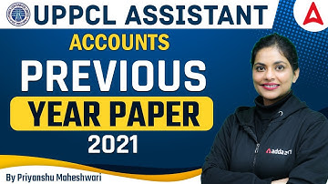 UPPCL Assistant Accountant Previous Year Question Paper (2021) Solved (Accounts)