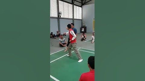 Tes sip beladiri polri melumpuhkan senjata arah dada menggunakan tongkat