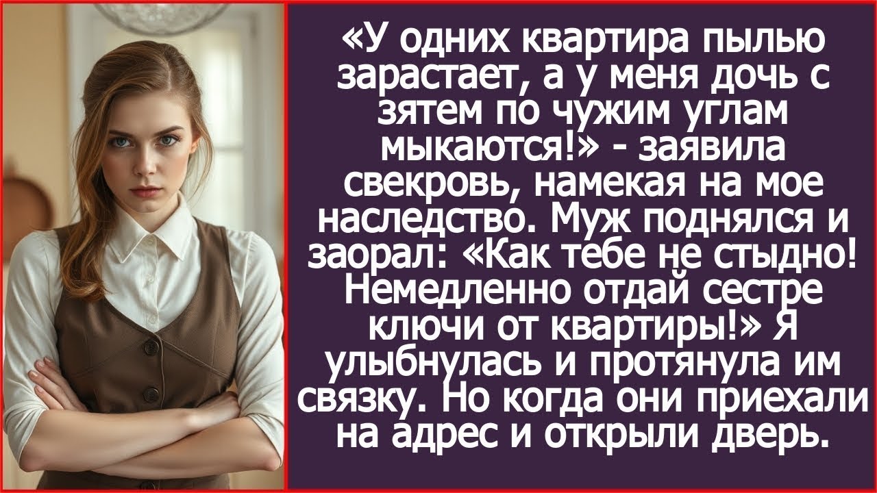 У одних квартира пылью зарастает, а у меня дочь с зятем без жилья! Свекровь про мое наследство.