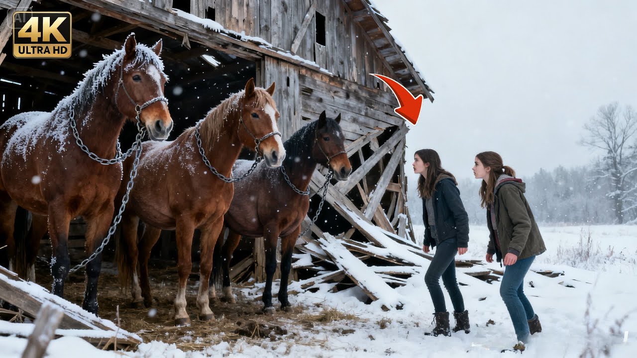 Kicked Out at 20,Two Young Girls Found Three Pregnant Horses in Freezing Cold —What Happened Next...
