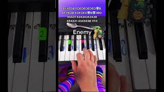 Enemy Piano Tutorial 😠🍪😠 #shorts #piano