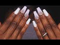 Watch Me Work: Nut White chrome nails | acrylic nail tutorial | UrstrulyNails