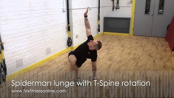 Spiderman lunge with T-Spine rotation