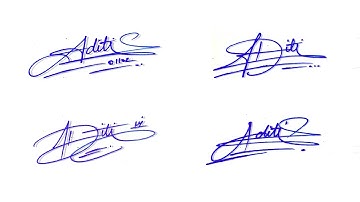 ✅Aditi Name Beautiful Signature | Most stylish signature | Letter A signature style #firstkalakar