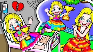 [🐾paper doll🐾] Rich Vs Poor, Rapunzel Injured to Bring the Cup Back to Mother | Rapunzel Family
