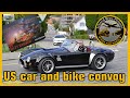 US car and bike convoy at Kloten, Switzerland