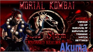 Mortal Kombat Blood Storm Vs Krossed Realms Akuma Playthrough