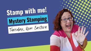 Celebrity Make a Quick Card with Patterned Paper during Mystery Stamping plus Sample Handmade Cards Profile