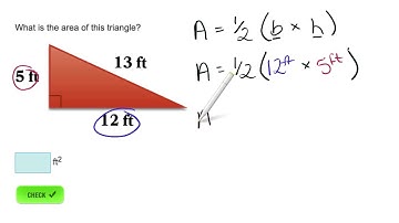 AdaptedMind Math - Area of Triangles, Question #2
