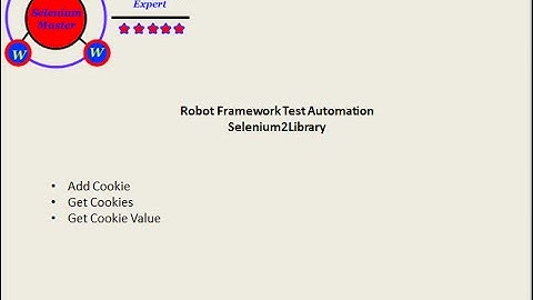 Robot Framework Selenium2Library Cookie Keywords