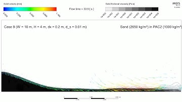 Granular material cliff collapse #9: Large spatial and large particle scale