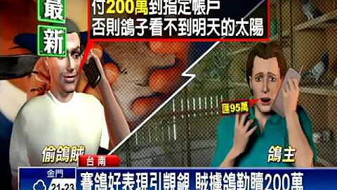 賊擄走60隻賽鴿 飛鴿傳書勒贖200萬－民視新聞 - 天天要聞
