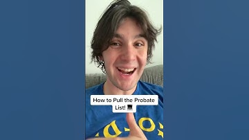 How to Pull the Probate List! 💻 - Wholesaling Real Estate #shorts
