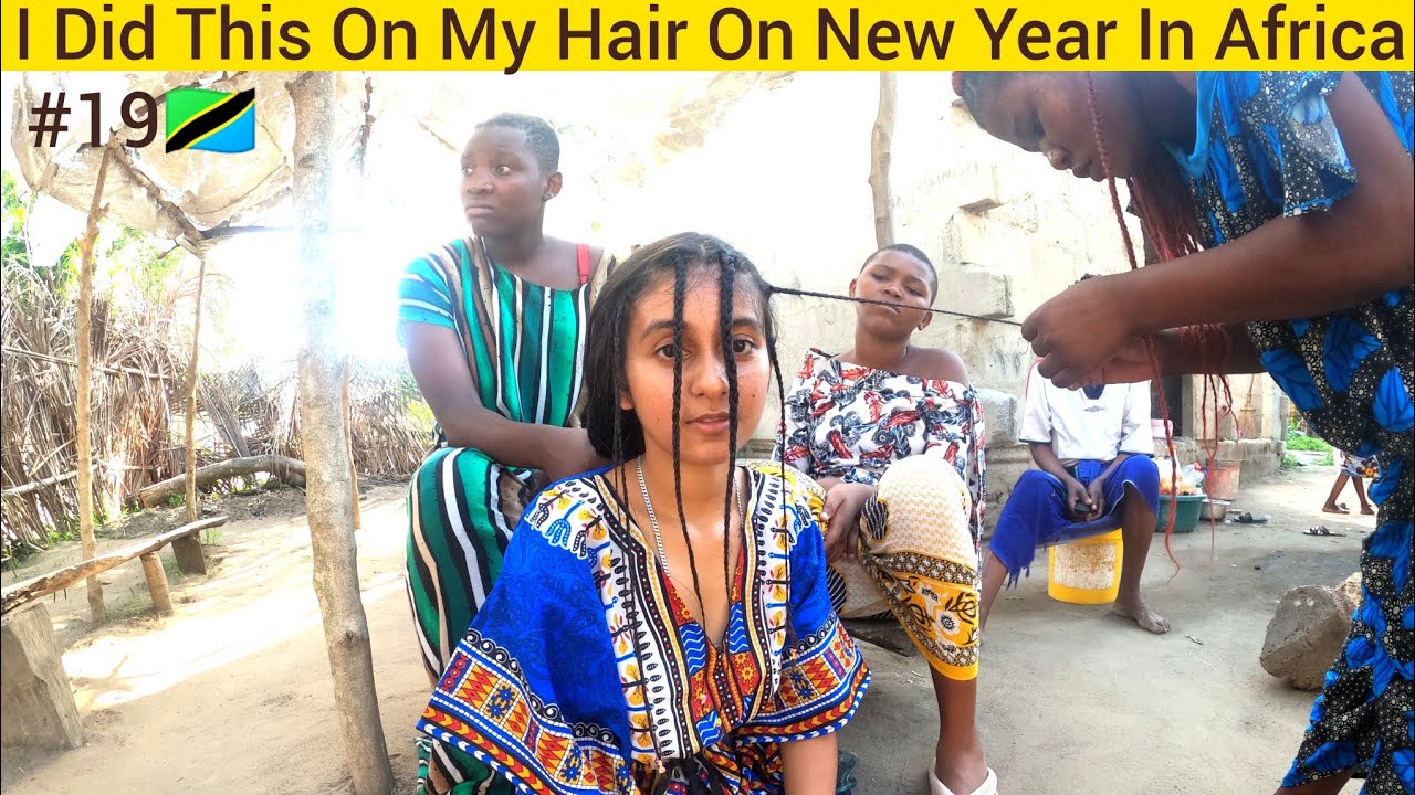 Locals Braid My Hair In African Style 🤭 | Tanzania 🇹🇿
