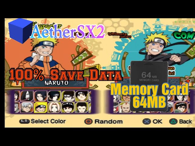 Naruto Shippuden Ultimate Ninja 5 + Save Data Complete Ps2 Emulator 