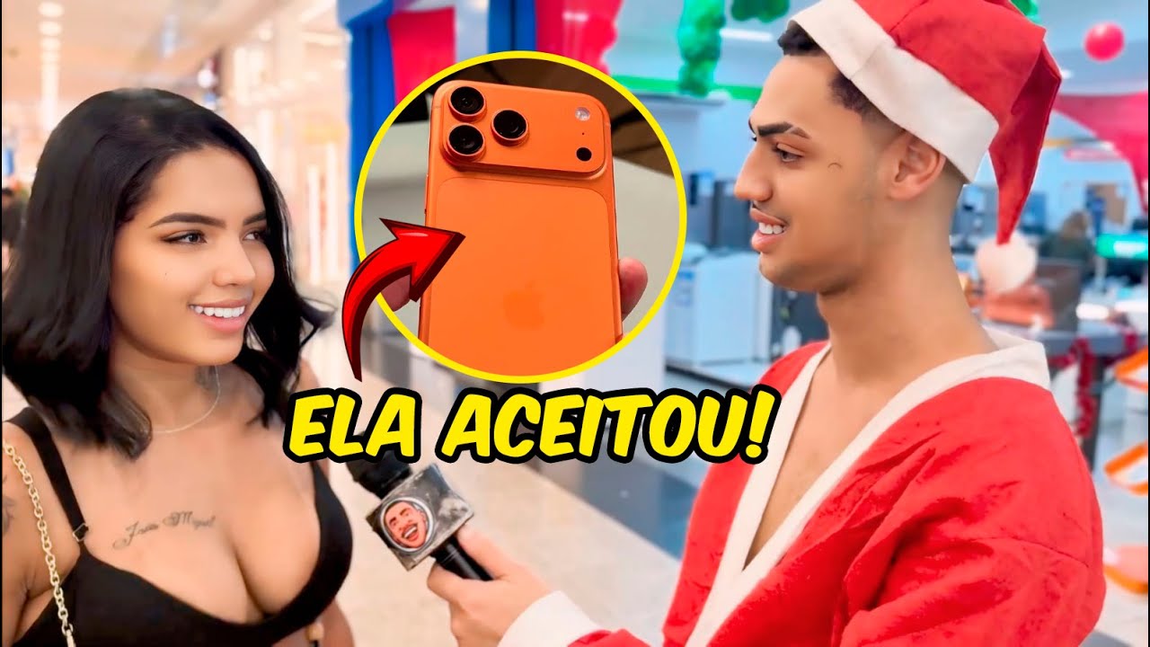 MOSKITÃO NOEL SURPREENDE A GATA COM IPHONE 17 É FÃ QUASE VAI PRA CADEIA