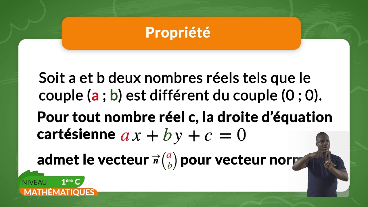 1ère C | Mathématiques : Géométrie analytique du plan