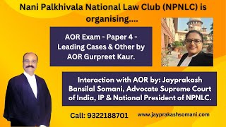 admin/ajax/AOR Exam - Paper 4 - Leading Cases & Other by AOR Gurpreet Kaur.
