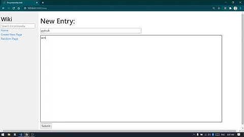 cs50 web project 1 - Wiki
