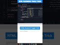 Build a Password Show-Hide Feature with HTML 💡