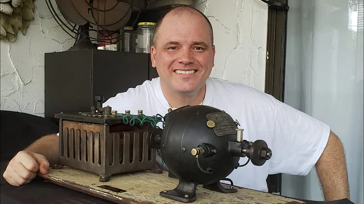 Rare Antique Ball Motor & Three Point Starting Box...