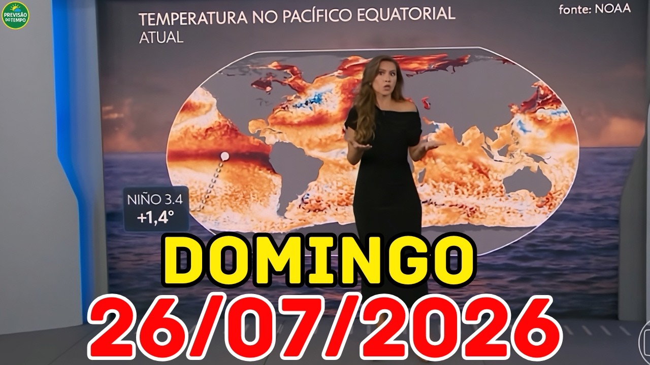 PREVISÃO DO TEMPO: Veja onde vai chover neste domingo | Jornal Nacional 26/07